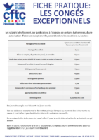 Congés exceptionnels