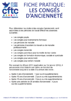 Congés d’ancienneté